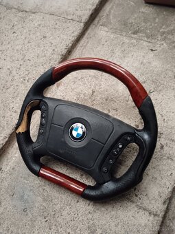 Bmw e39 e38 drevený volant - 2