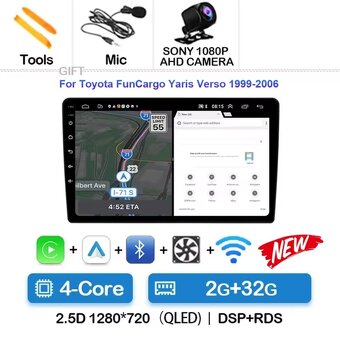 Toyota Yaris Verso Android rádio - 2
