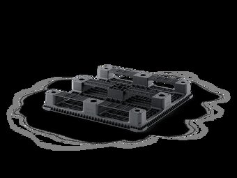 Plastová paleta / plastové palety (čierna) - 2