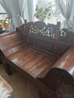 Drevená lavica z Bali - 2