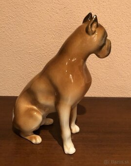 090 – Royal dux , soška , porcelán, Boxer - 2