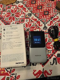 Nokia 2720 flip duos vyklapací tlačitkový mobil plne funkčný - 2