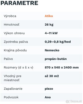 Predam zahradny ohrievac Atika Festival (aj s PB bombou) - 2