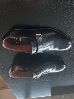 Carmina Monk Strap Čierne kožené topánky uk 12.5, US 13.5, - 2