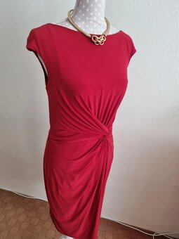 červené elastické šaty Ralph Lauren veľ. 38 - 2