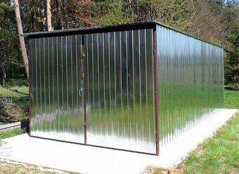 Plechová garáž 3×7 m – cena s montážou a dopravou - 2