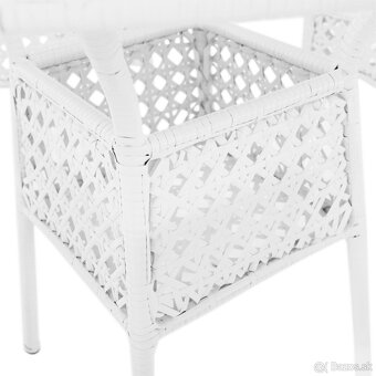 BIELY RATAN stôl NOVÝ 40e - 2