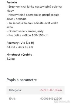 Detská autosedačka - 2