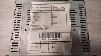 Chevrolet Aveo T250 originál rádio - 2