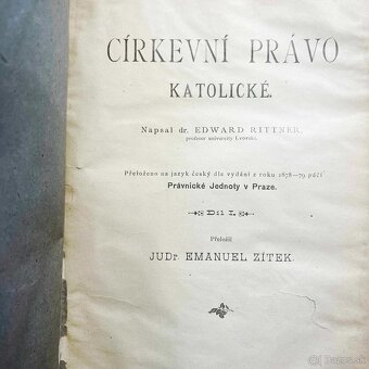 Církevní právo katolické I.-II. (1887) Edward Rittner - 2