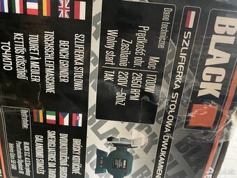 Na predaj: Stolová dvojkotúčová brúska BLACK – 1700 W (NOVÁ) - 2