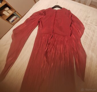 Bordové plesové šaty 44 - 2