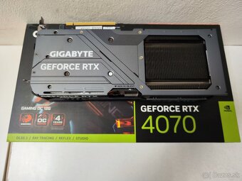 Predám grafickú kartu GIGABYTE GeForce RTX 4070 GAMING OC 12 - 2