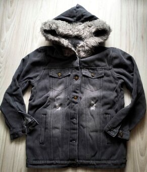 Oteplená rifľová bunda,v.158-176,v.M/L/XL,v.38/40 - 2