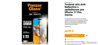 Tvrdené sklo Anti-Reflective s aplikátorom pre iPhone 17 Pro - 2