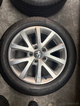 16-stky 5x112 originál vw + letné pneu - 2