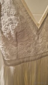 Svadobne dlhé šaty s čipkou - 2