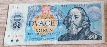 20kcs 1988 vzácna séria H71, 100kcs 1989 - 2
