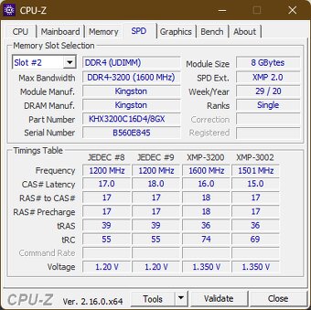 HyperX 16GB KIT DDR4 3200MHz CL16 Predator Series - 2