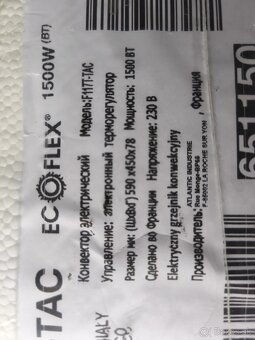 Elektrický radiátor Eco flex 1500w - 2