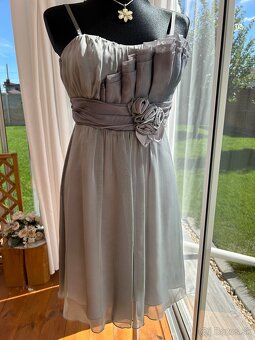 Predám sivé spoločenské šaty - 2