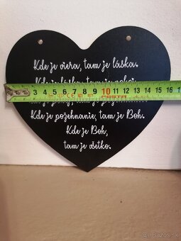 Handmade dekoračná tabuľka "láska, Boh" - 2