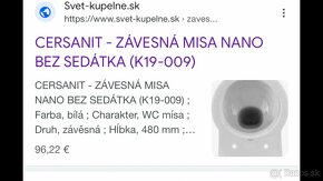 WC závesné  na geberit značka cersanit  NANO - 2