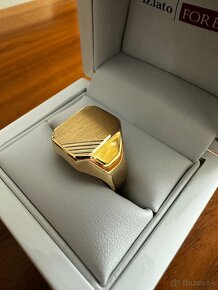 Zlatý pánsky pečatný prsteň - 2