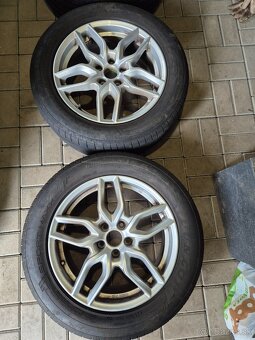 Alu disky ford 5x108 7,5Jx17H2 ET45 letne pneu Dunlop - 2