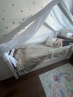 Domčekova posteľ Benlemi 90x200 + pristelka 90x190 - 2