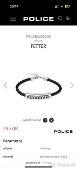 Police koženný náramok - 2
