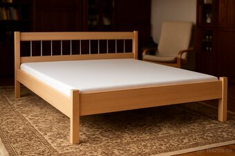 🛏️ Masívna manželská posteľ z jasena – 160 × 200 cm 🪵 - 2