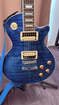 Elektrická gitara SX EC3H Translucent Ocean Blue - 2