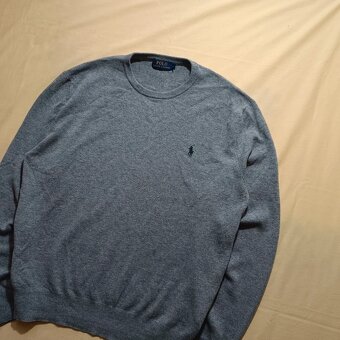 Polo Ralph Lauren 100% merino wool sivý vlnený sveter XL - 2