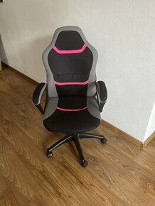 Kancelárska a herná stolička KA-L611 PINK, ružová, sivá a či - 2