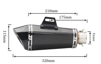 Nový Univerzálny výfuk na motorku Yoshimura - Karbón - 2