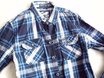 Superdry pánska slim košeľa roll up rukáv M - 2