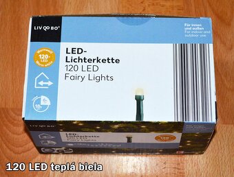 Led vianocne osvetlenie retaz 120 LED 9m tepla biela - 2