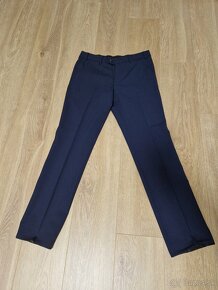 Pánske elegantné nohavice - tmavo modré - 2