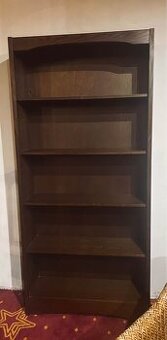 kniznica, drevo, v 184, s 86 , h 27 cm, bazar - 2