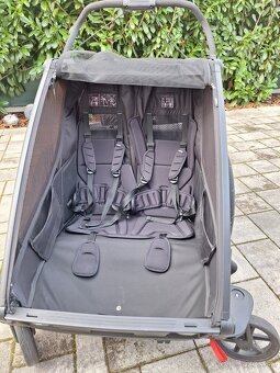 Predám Thule Chariot Sport 2 – Midnight Black (TOP STAV, pln - 2