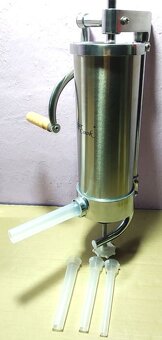 Plnička 3kg  4 plniace trubice  náhradný piest aj tesnenie - 2