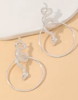 luxusné náušnice had - 2