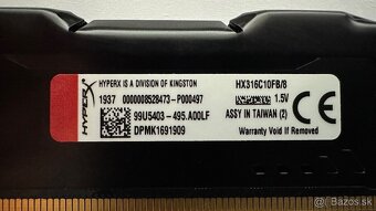 Kingston Fury HyperX HX316C10FB/8 ( 8 GB DDR3 ) - 2