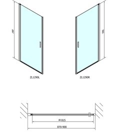 Sprchové dvere 90cm - 2