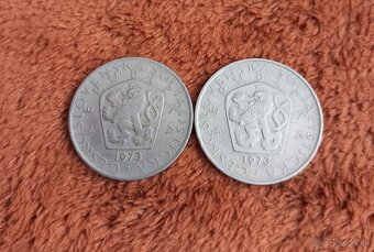 Predám obe varianty mince 5 kčs 1973, ČSSR - 2