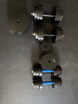 Nastavitelné jednoručné činky / obojručná tyč - 2