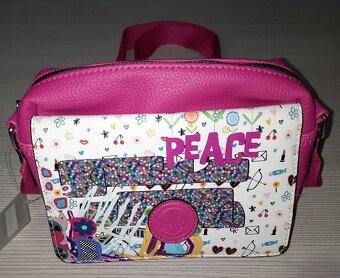 NOVÁ RIEKER Ružová crossbody kabelka s potiskom - 2