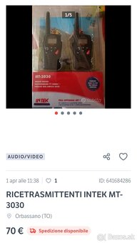 Vysielačka INTEK MT 3030 - 2