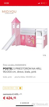 Vyvýšená posteľ so šmýkačkou - 2